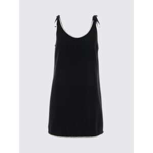 Prada Women Acetate Blend Mini Dress With Rhinestones Prada